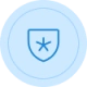 Shield with star icon - boosted confidence